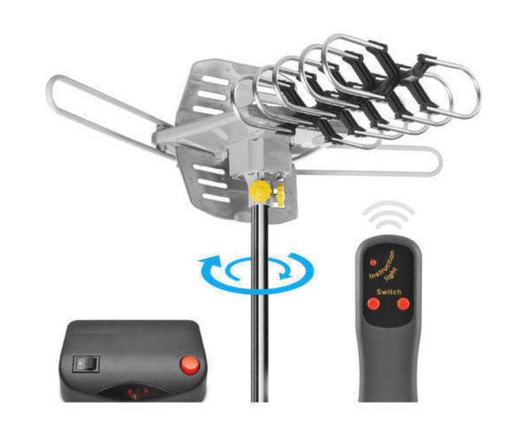 Ematic HD TV Motorized Outdoor Antenna with 150-Mile Range ...